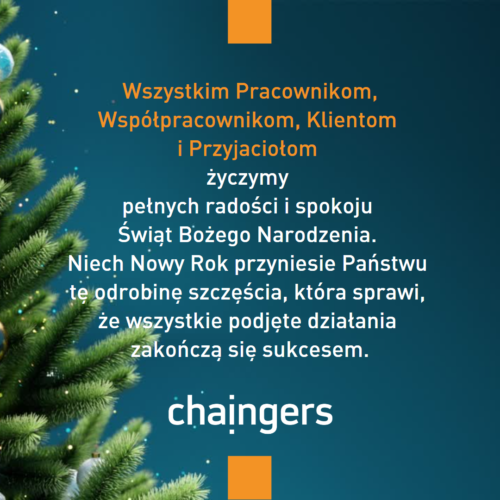 Świąteczne życzenia od zespołu Chaingers